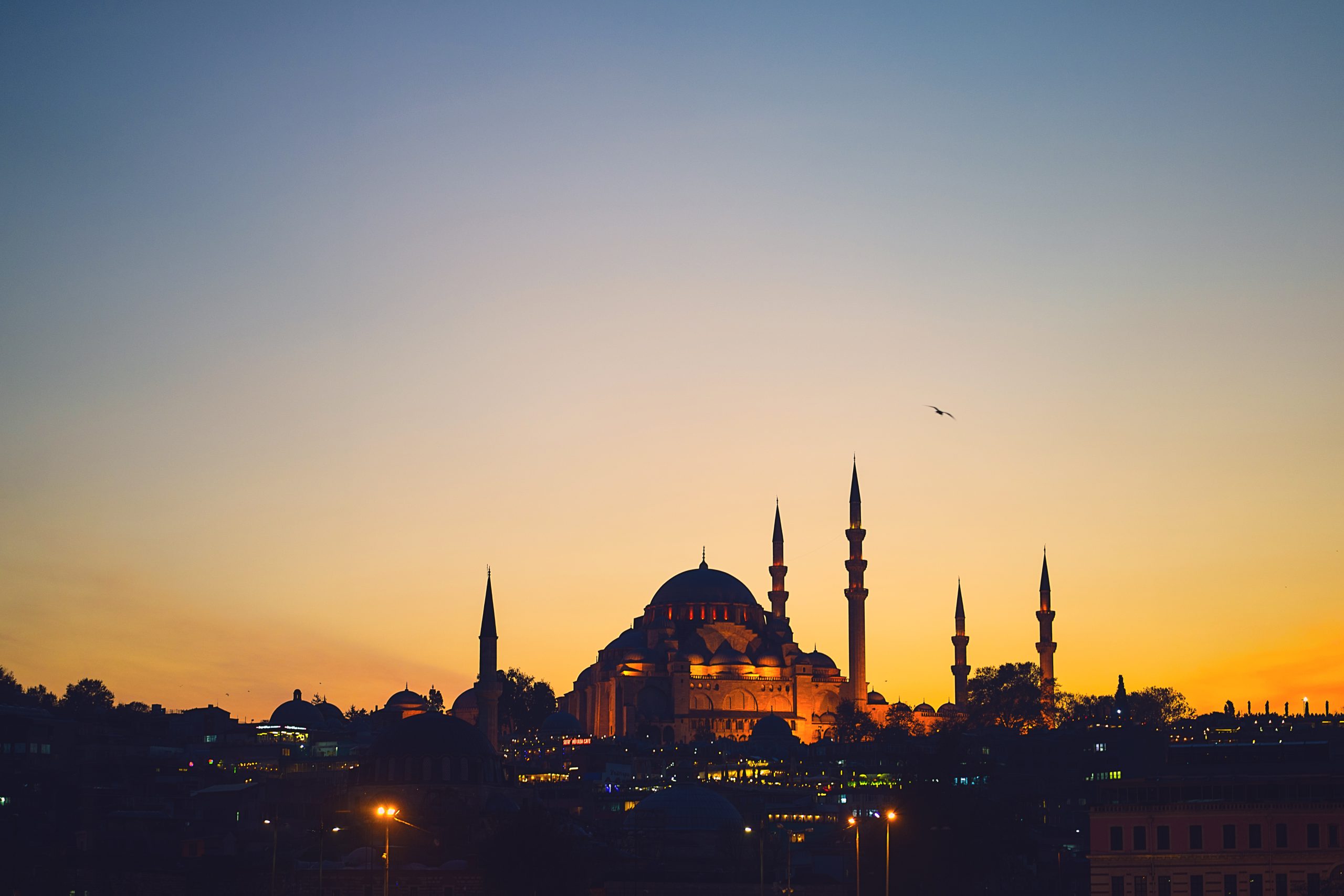 blue masque in Istanbul Turkey during sunset